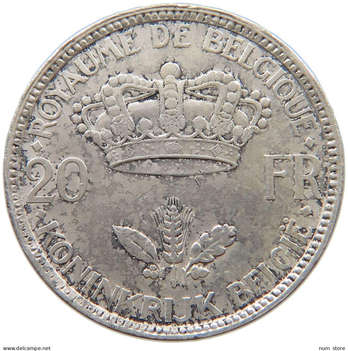 BELGIUM 20 FRANCS 1935 LEOPOLD III. (1934-1951) #a082 0201 - 20 Francs