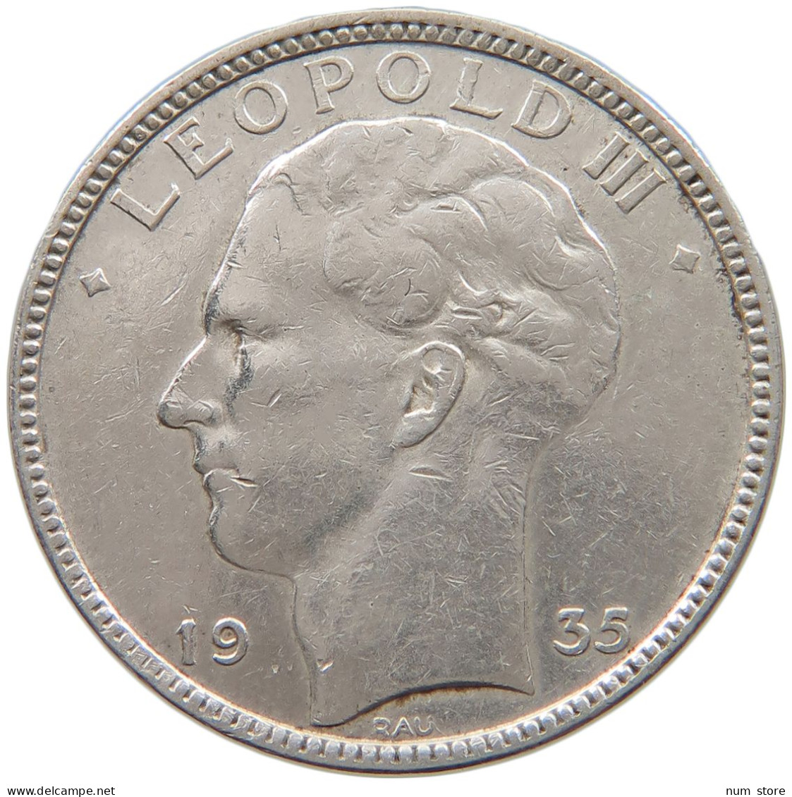 BELGIUM 20 FRANCS 1935 LEOPOLD III. (1934-1951) #c022 0355 - 20 Francs