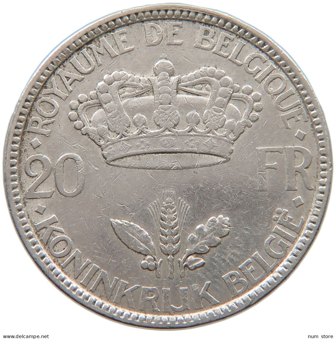 BELGIUM 20 FRANCS 1935 LEOPOLD III. (1934-1951) #c022 0355 - 20 Frank