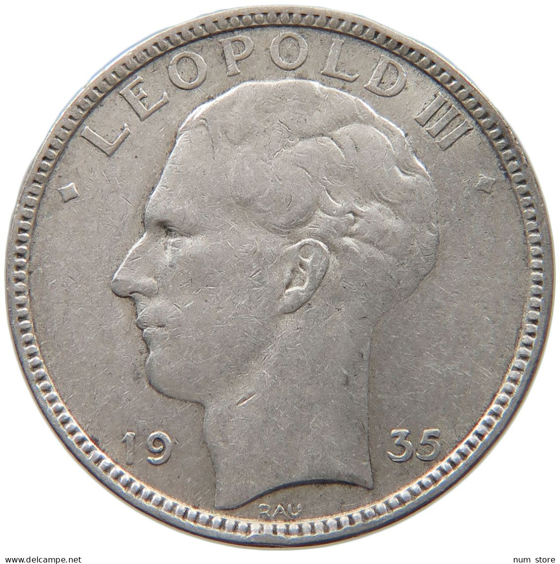 BELGIUM 20 FRANCS 1935 LEOPOLD III. (1934-1951) #c017 0625 - 20 Francs