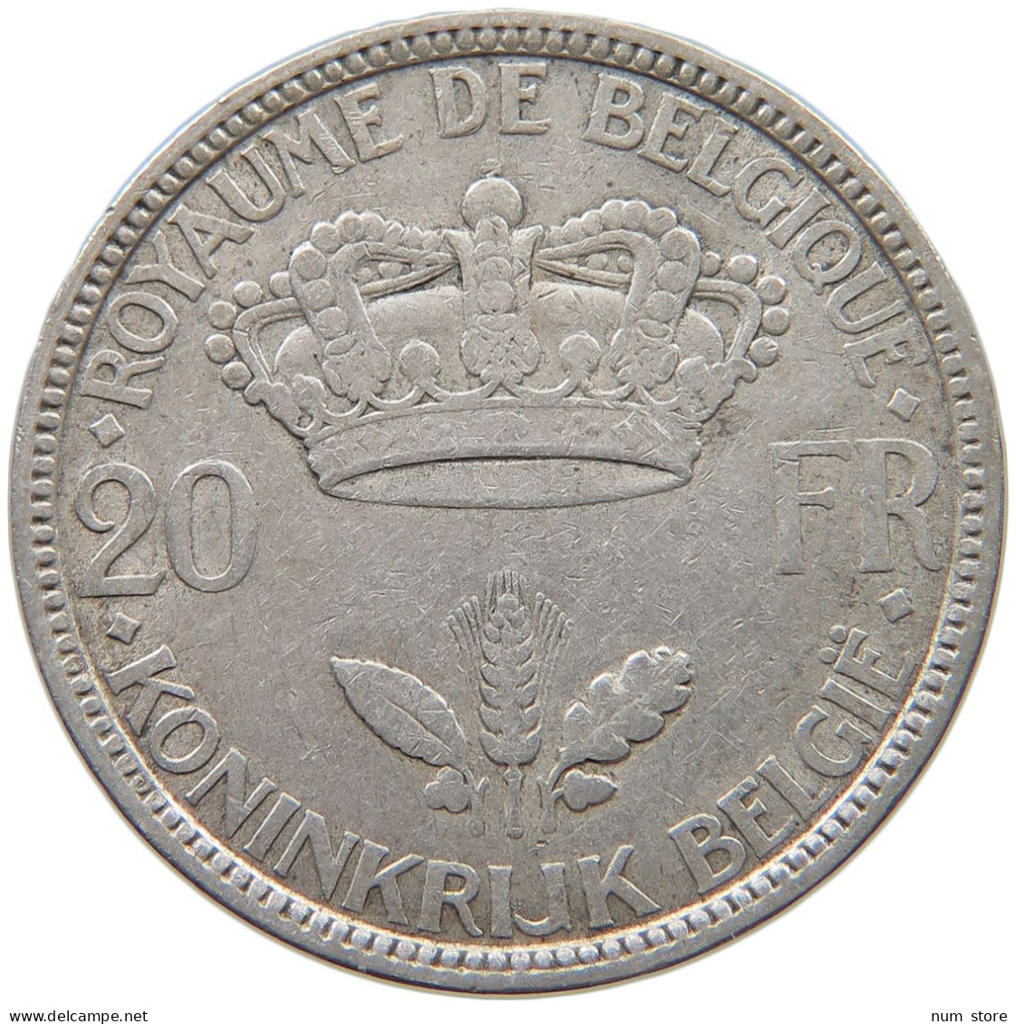 BELGIUM 20 FRANCS 1935 LEOPOLD III. (1934-1951) #c017 0625 - 20 Francs