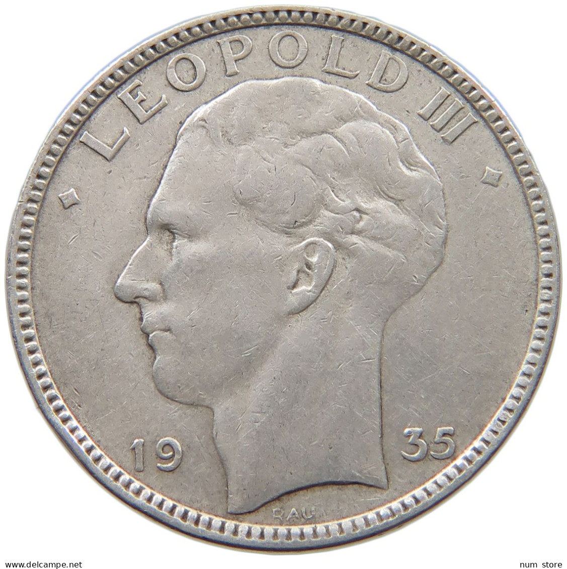 BELGIUM 20 FRANCS 1935 LEOPOLD III. (1934-1951) #c003 0203 - 20 Frank