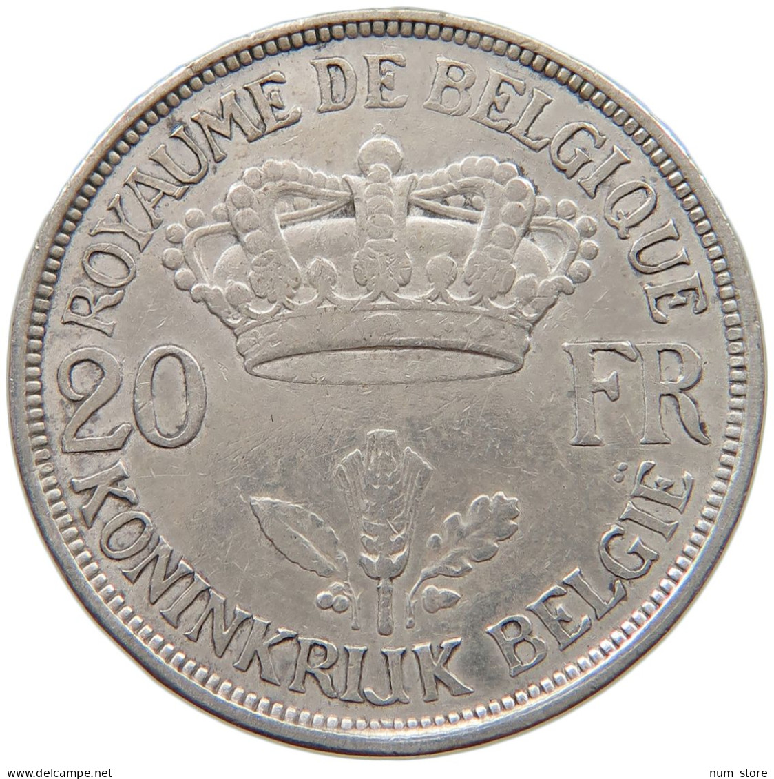 BELGIUM 20 FRANCS 1934 LEOPOLD III. (1934-1951) #a082 0199 - 20 Francs