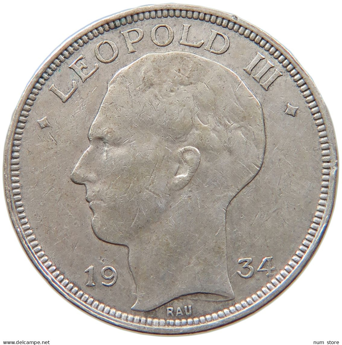 BELGIUM 20 FRANCS 1934 LEOPOLD III. (1934-1951) #c068 0379 - 20 Francs