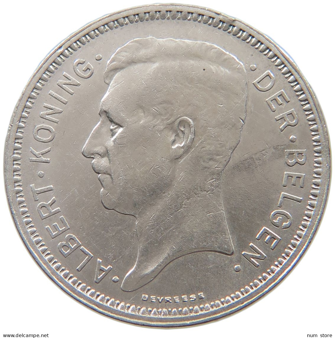 BELGIUM 20 FRANCS 1934 Albert I. 1909-1934 #c079 0747 - 20 Francs & 4 Belgas