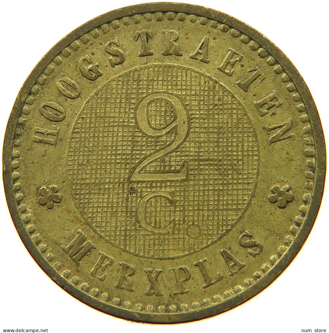 BELGIUM 2 CENTIMES 1886 Hoogstraeten- MERXLAS #t061 0139 - 2 Cents