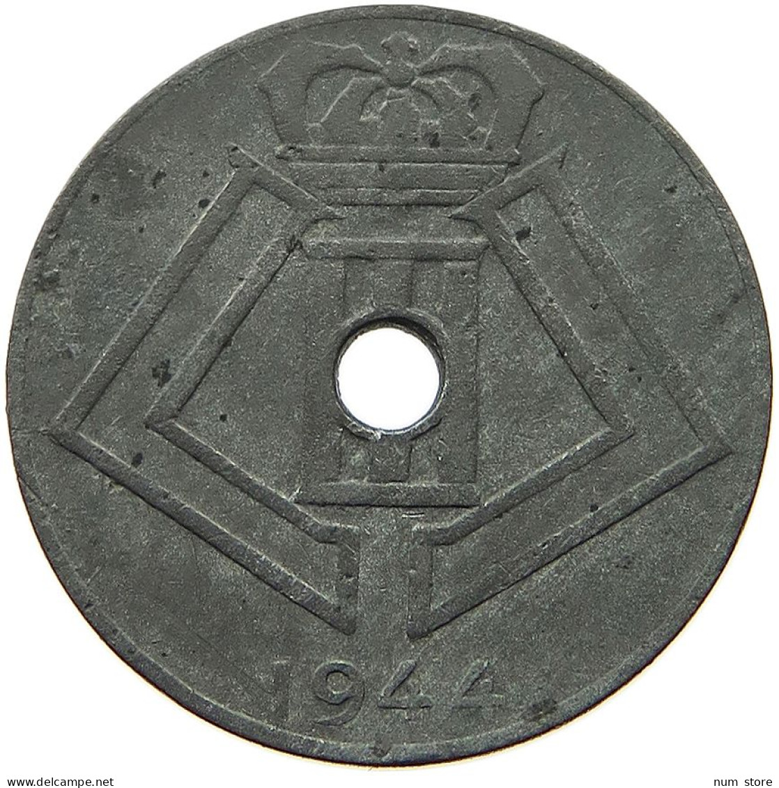 BELGIUM 10 CENTIMES 1944 MINTING ERROR 10 CENTIMES 1944 1/3 DIE ROTATION RIGHT #t065 0323 - 10 Centesimi