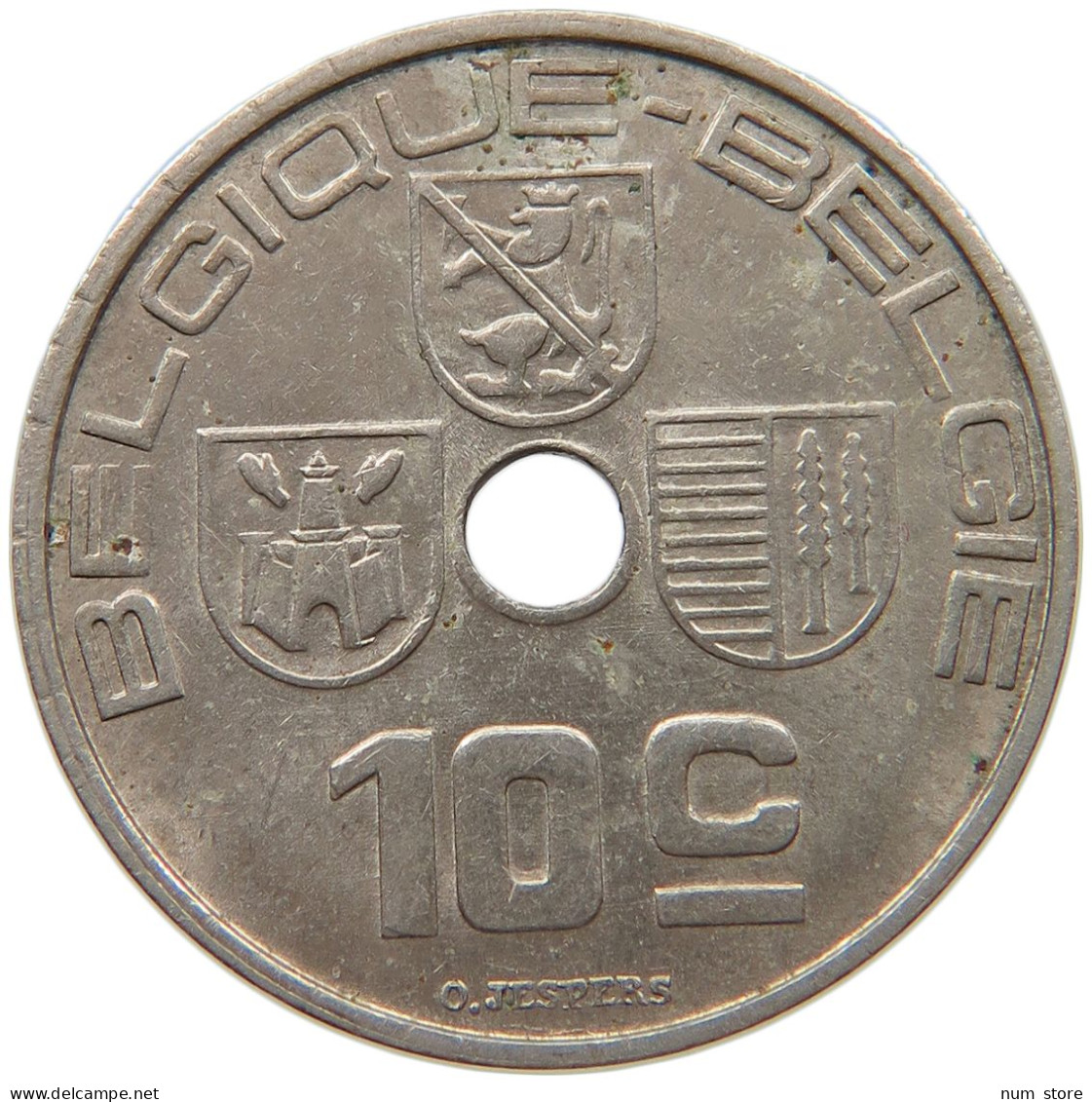 BELGIUM 10 CENTIMES 1938 10 CENTIMES 1938 PATTERN THIN FLAN RARITY 2 #t081 0073 - 10 Centimes