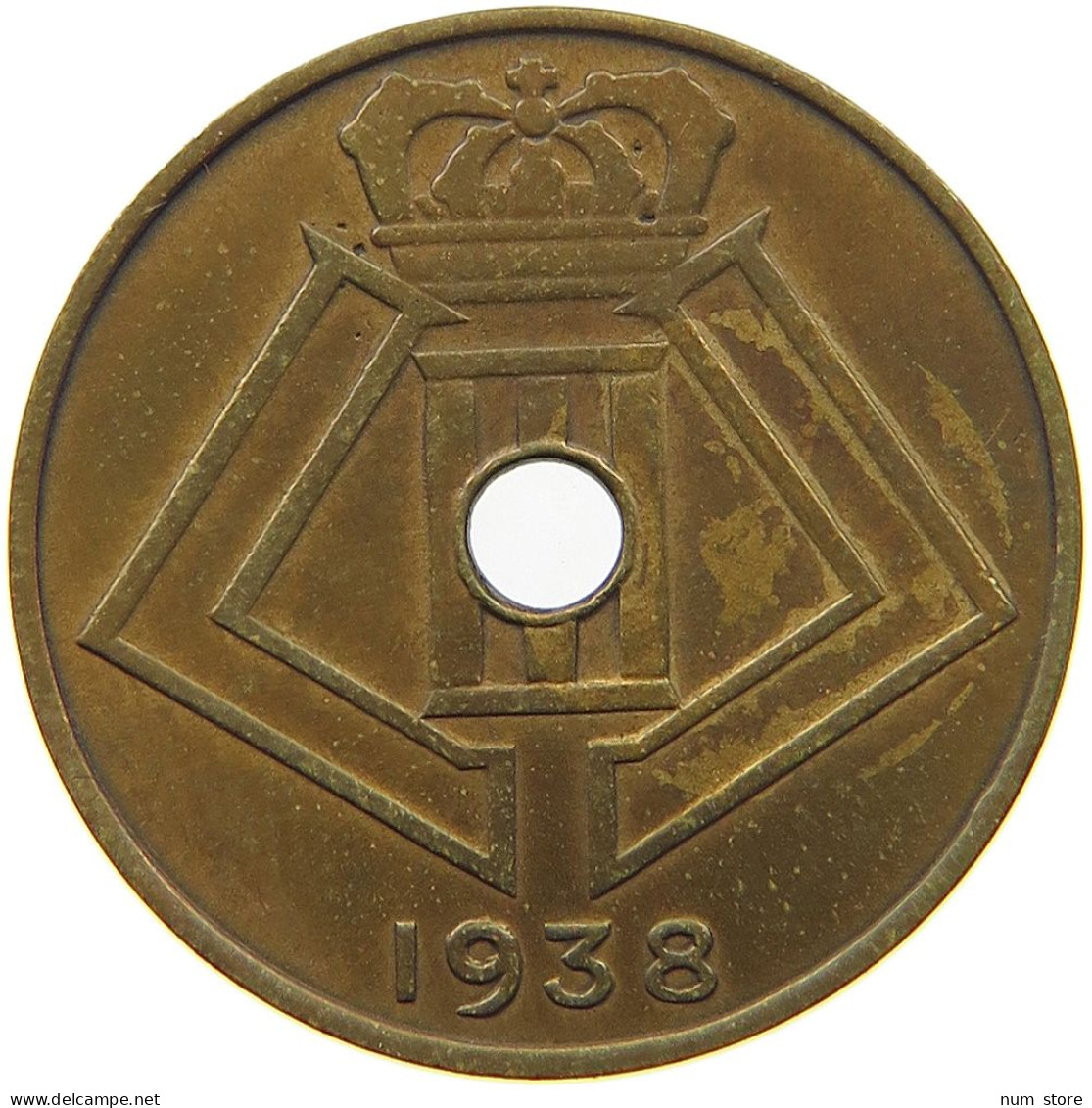 BELGIUM 10 CENTIMES 1938 10 CENTIMES PATTERN 1938 DUPR. 2653 B6 R2 SIMILOR #t081 0089 - 10 Cents