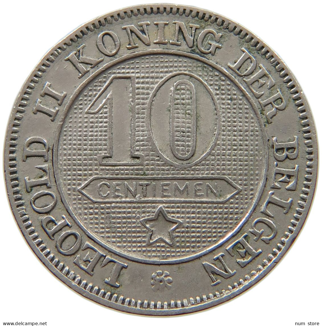 BELGIUM 10 CENTIMES 1895 Leopold II. 1865-1909 #s034 0711 - 10 Cents