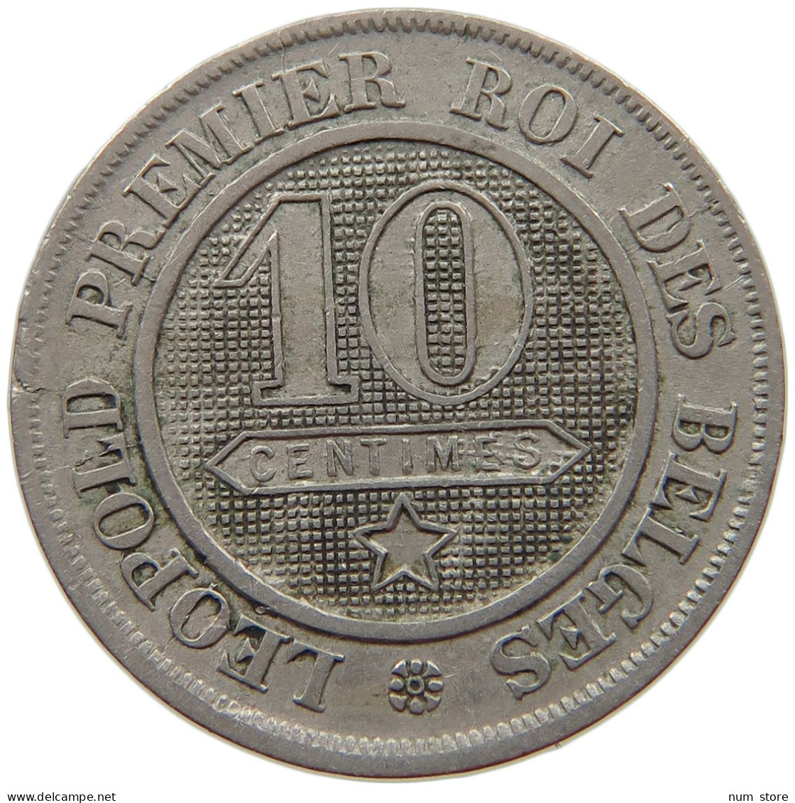 BELGIUM 10 CENTIMES 1862 Leopold I. (1831-1865) DIE ERROR DATE #s067 0865 - 10 Cent