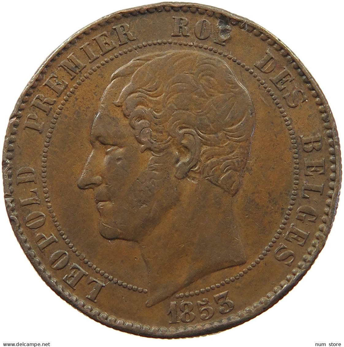 BELGIUM 10 CENTIMES 1853  #t132 0369 - 10 Cent