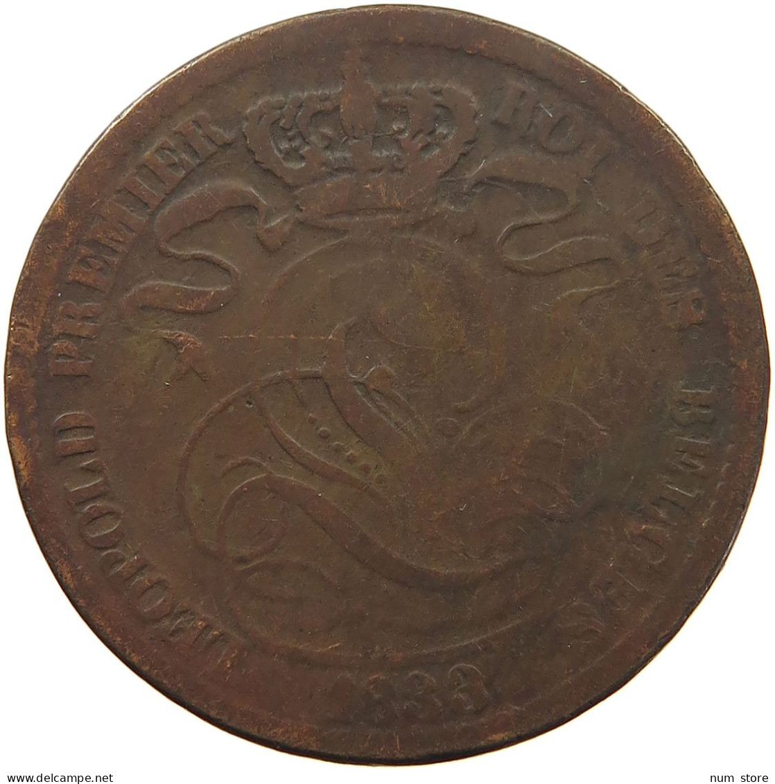 BELGIUM 10 CENTIMES 1833 Leopold I. (1831-1865) #c004 0299 - 10 Cent