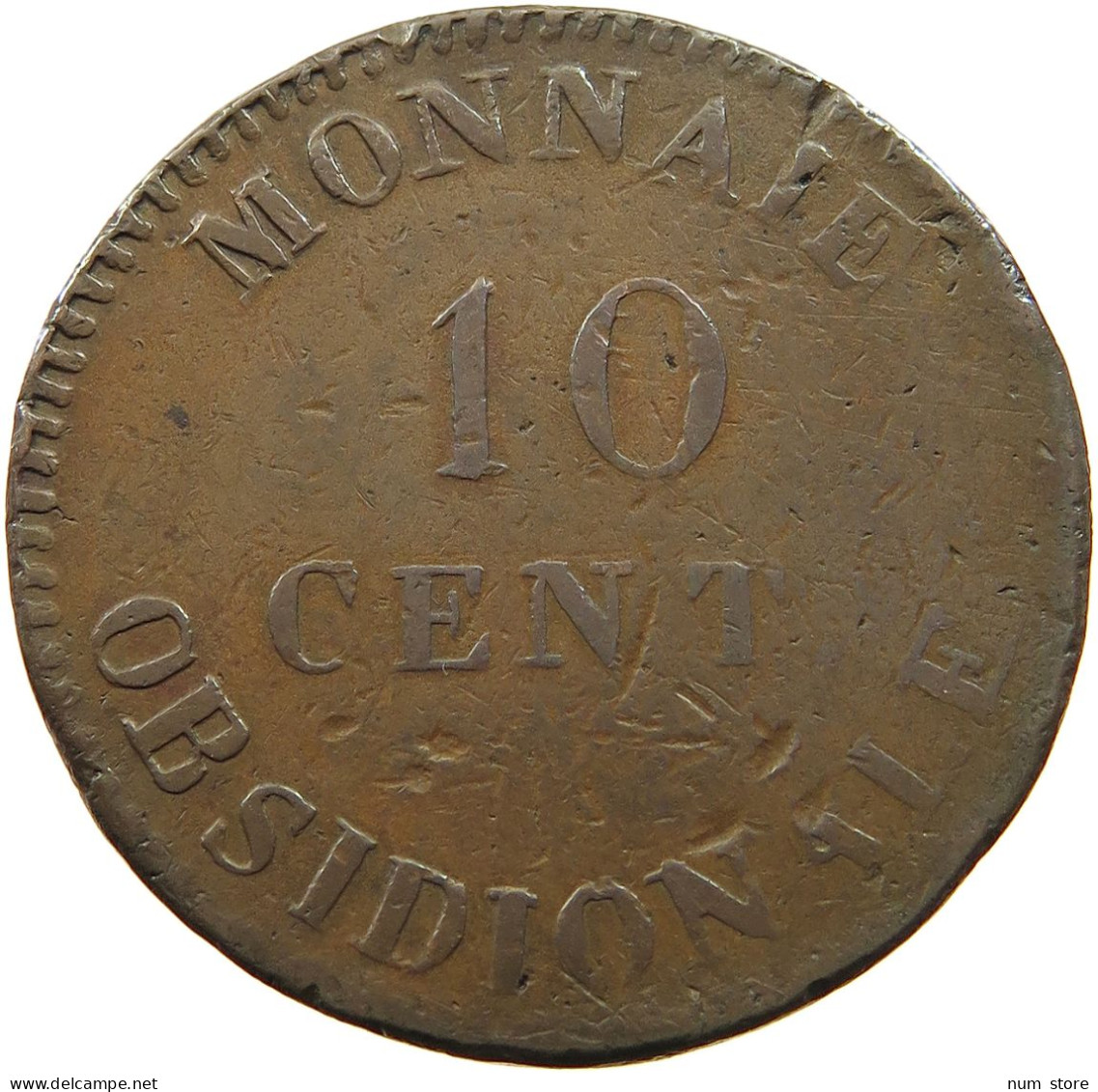 BELGIUM 10 CENTIMES 1814 ANVERS ANTWERPEN #t061 0167 - 1790 États Belgique-Unis