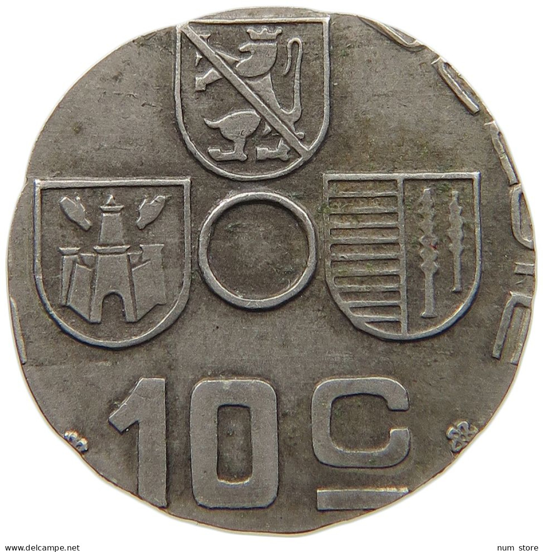 BELGIUM 10 CENTIMES  SILVER PATTERN UNIFACE OFF-PLANCHET 17MM 1G #t081 0115 - Other & Unclassified