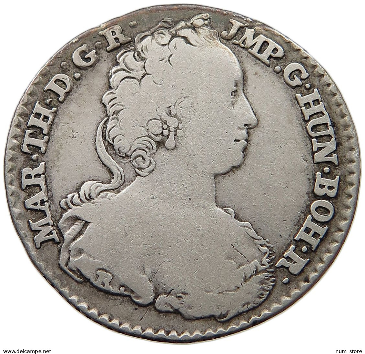 BELGIUM 1/4 DUKATON 1853 HAND Maria Theresia (1740-1780) #t061 0047 - 1714-1794 Países Bajos Austríacos