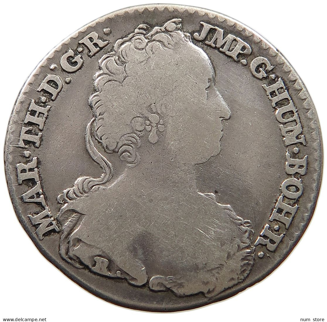 BELGIUM 1/4 DUKATON 1753 Maria Theresia (1740-1780) #t061 0049 - 1714-1794 Paesi Bassi Austriaci