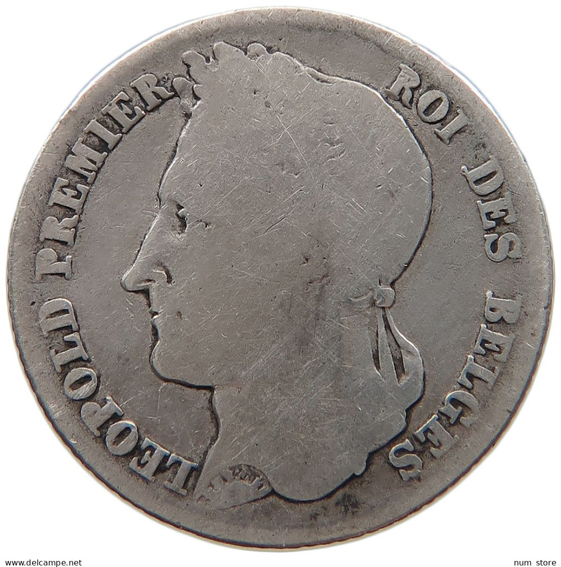 BELGIUM 1/4 FRANC 1834 Leopold I. (1831-1865) #t143 0607 - 1/4 Franc