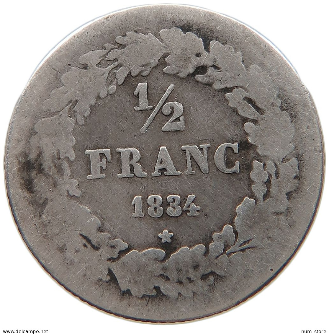 BELGIUM 1/4 FRANC 1834 Leopold I. (1831-1865) #t143 0607 - 1/4 Franc