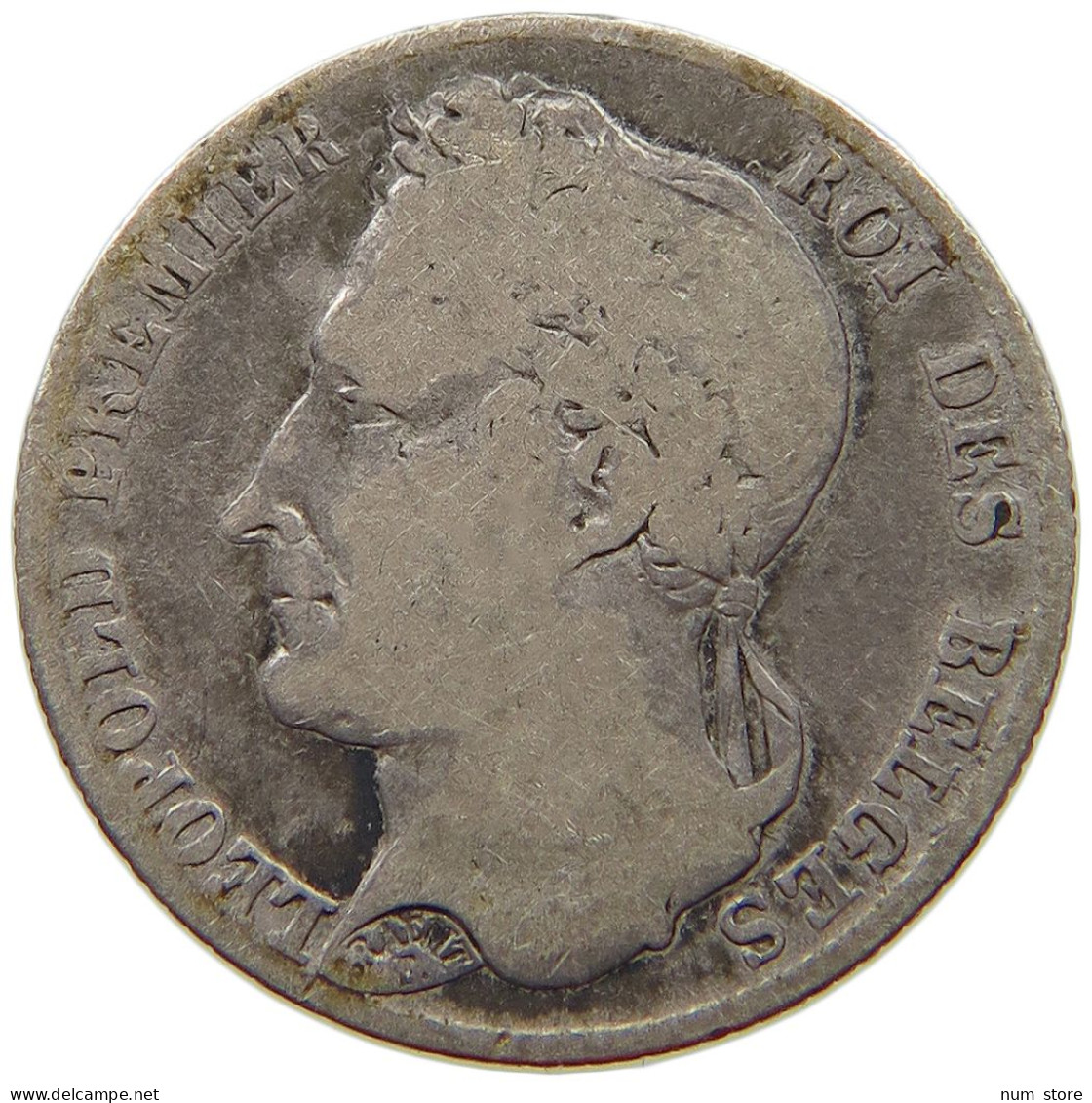 BELGIUM 1/2 FRANC 1844  #t078 0291 - 1/2 Frank