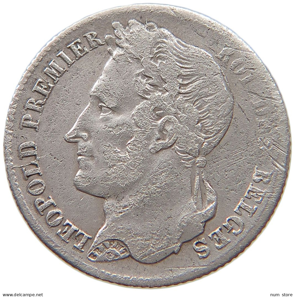 BELGIUM 1/2 FRANC 1835  #t072 0575 - 1/2 Franc