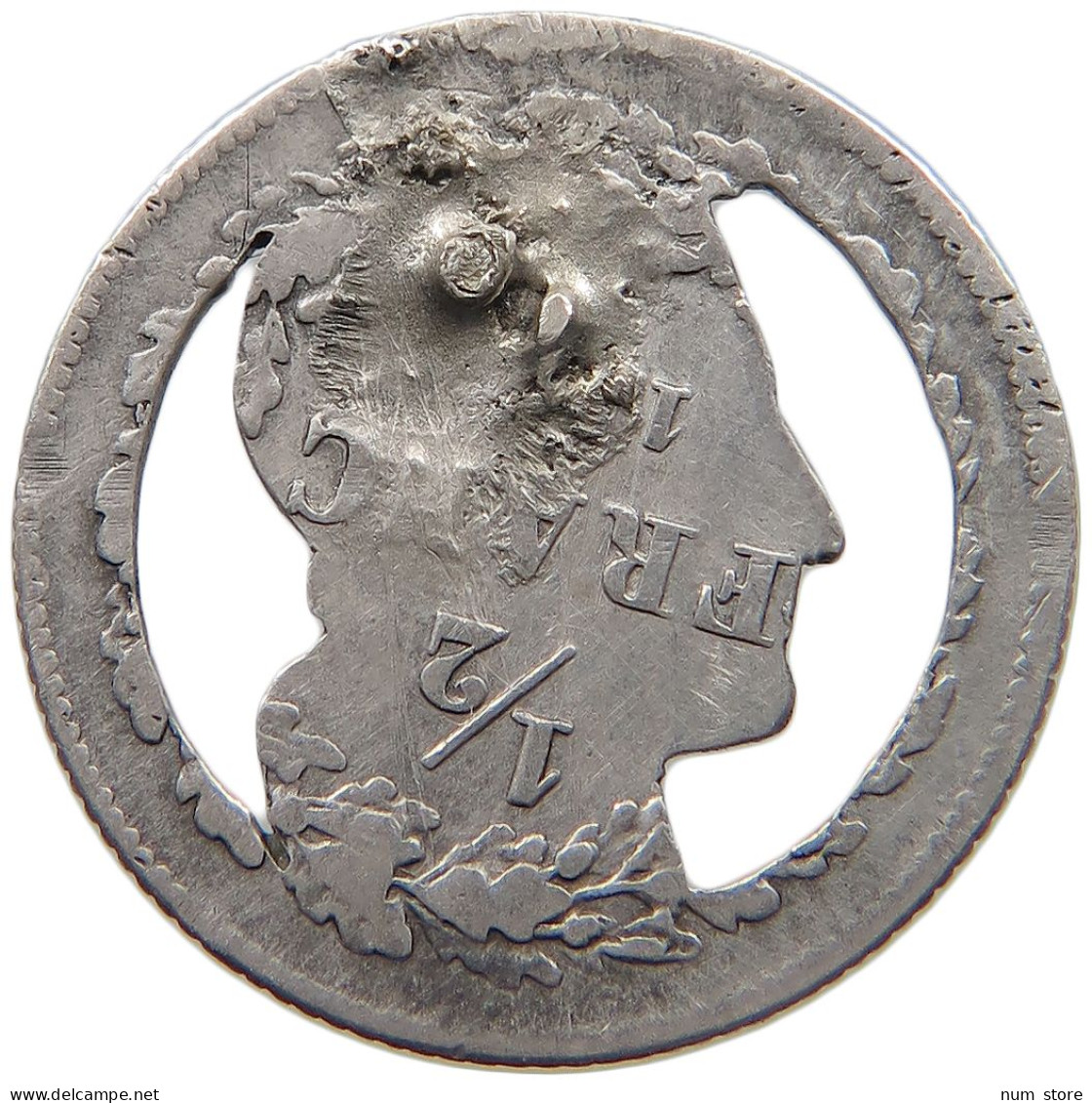 BELGIUM 1/2 FRANC  Leopold I. (1831-1865) #c010 0407 - 1/2 Franc