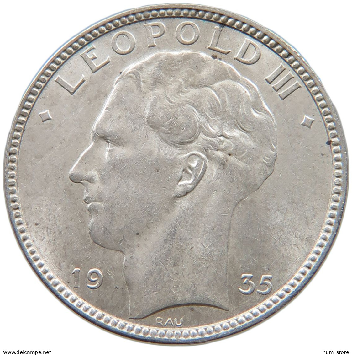 BELGIUM 20 FRANCS 1935 LEOPOLD III. (1934-1951) #a020 0229 - 20 Frank