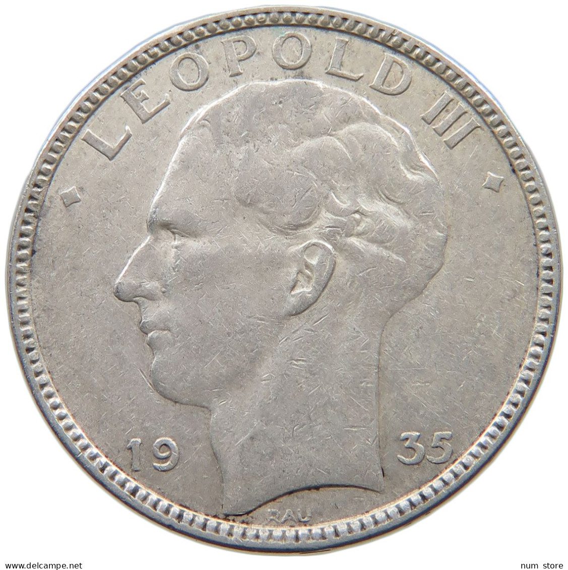 BELGIUM 20 FRANCS 1935 LEOPOLD III. (1934-1951) #a020 0223 - 20 Frank