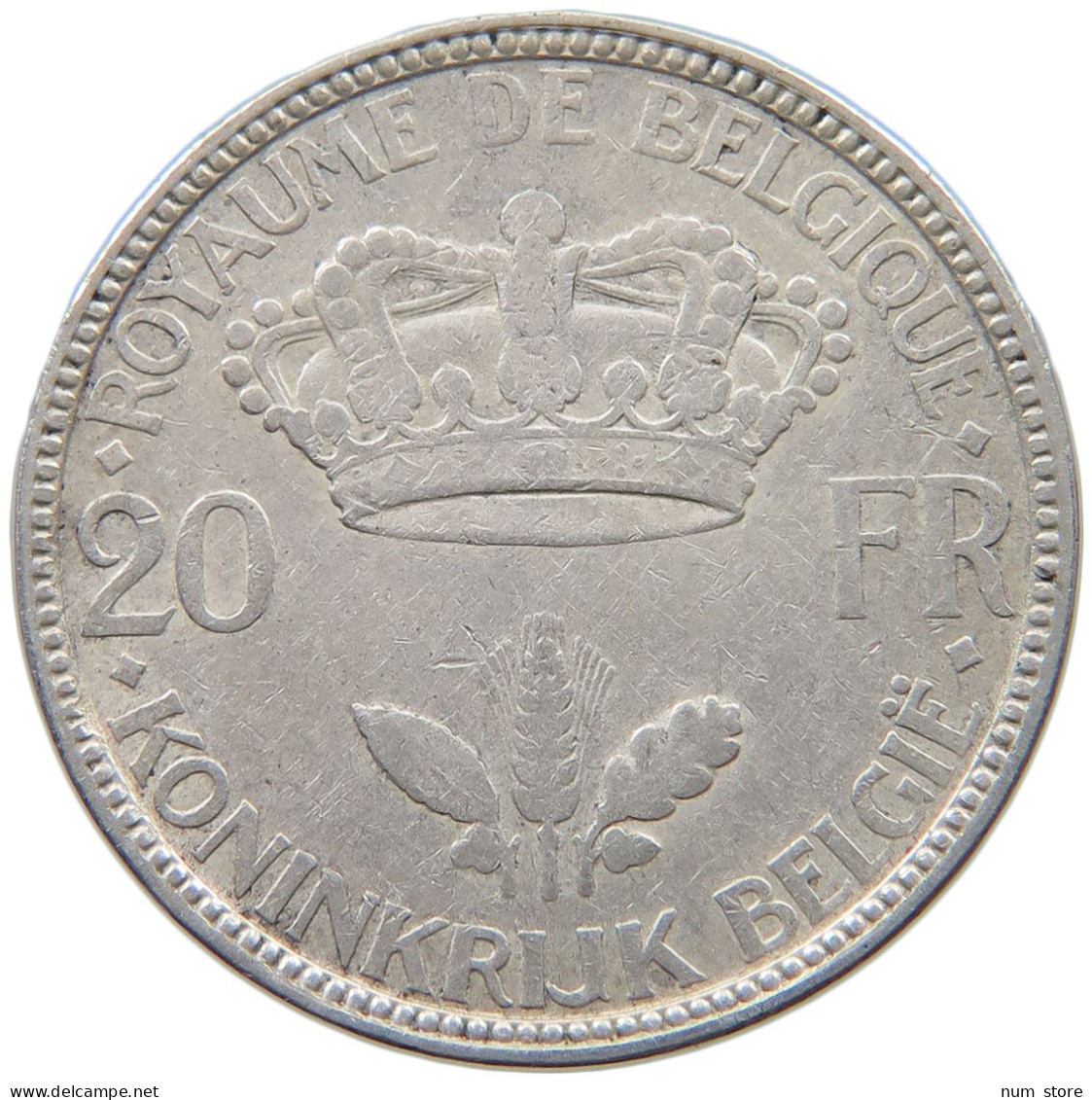 BELGIUM 20 FRANCS 1935 LEOPOLD III. (1934-1951) #a020 0223 - 20 Frank