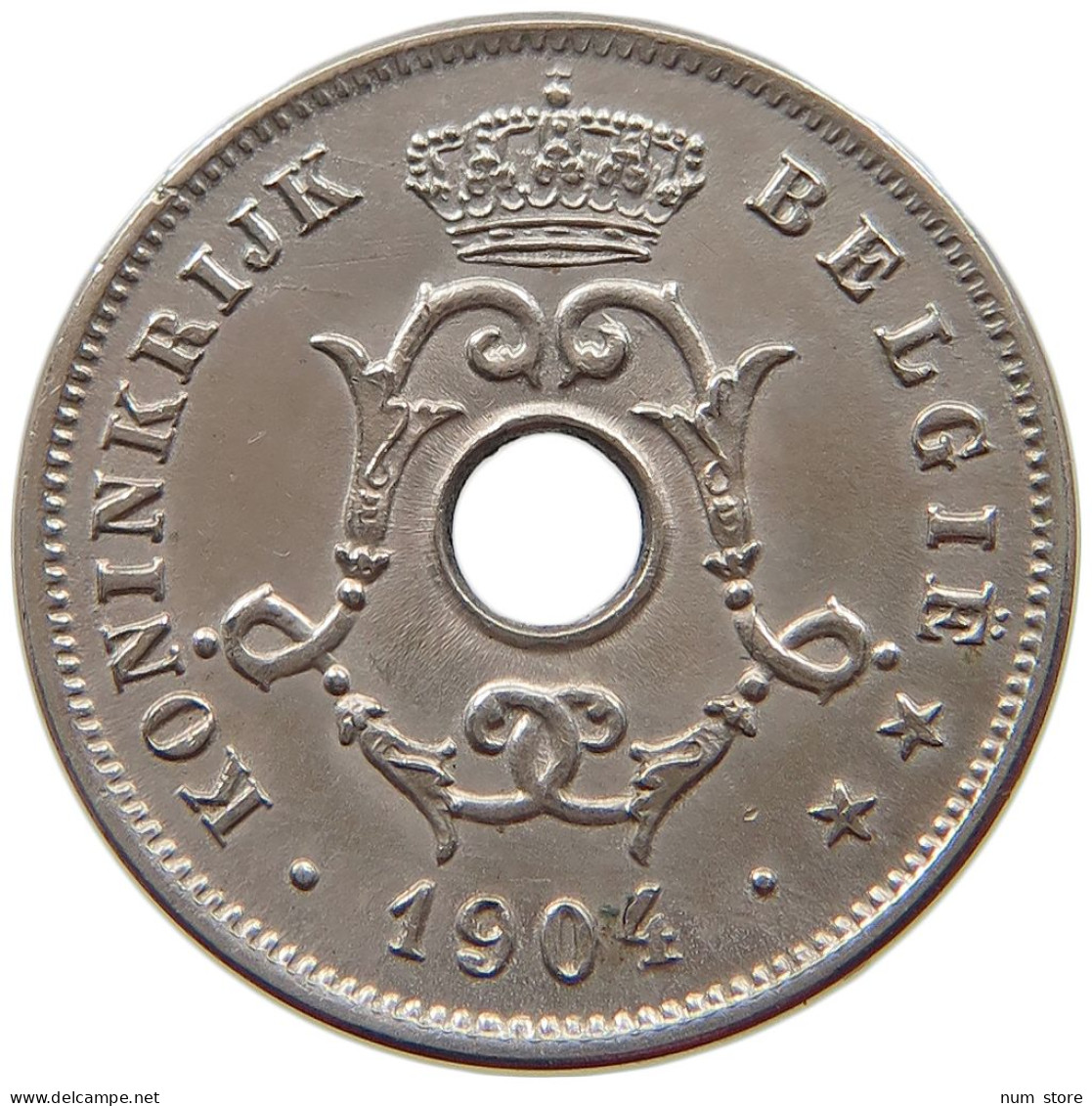 BELGIUM 10 CENTIMES 1904 Leopold II. 1865-1909 #a018 0303 - 10 Centimes
