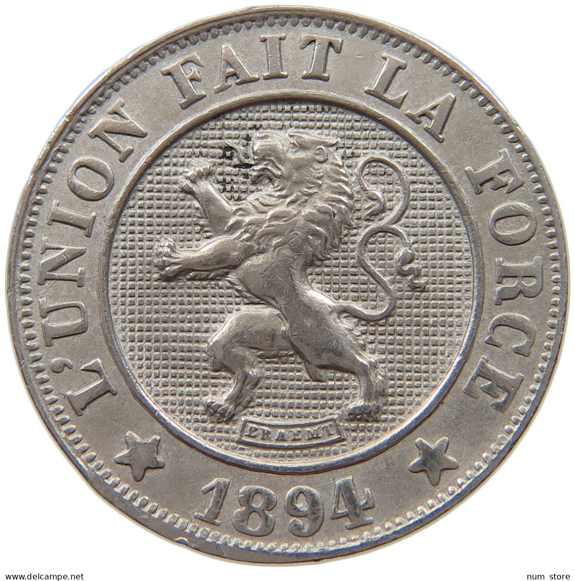 BELGIUM 10 CENTIMES 1894 Leopold II. 1865-1909 #a017 0993 - 10 Cent