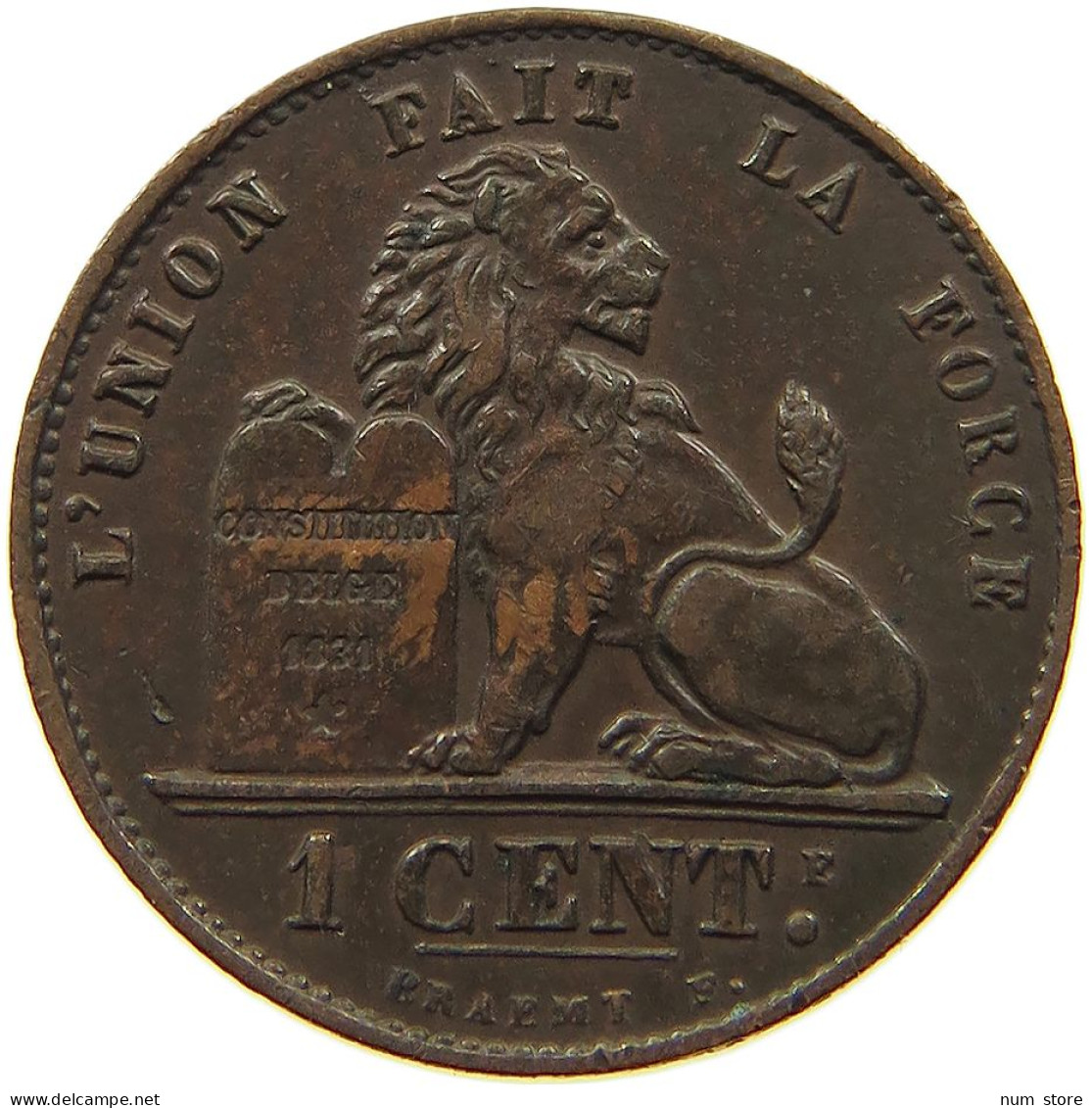 BELGIUM CENTIME 1907 Leopold II. 1865-1909 #a014 0563 - 1 Centime