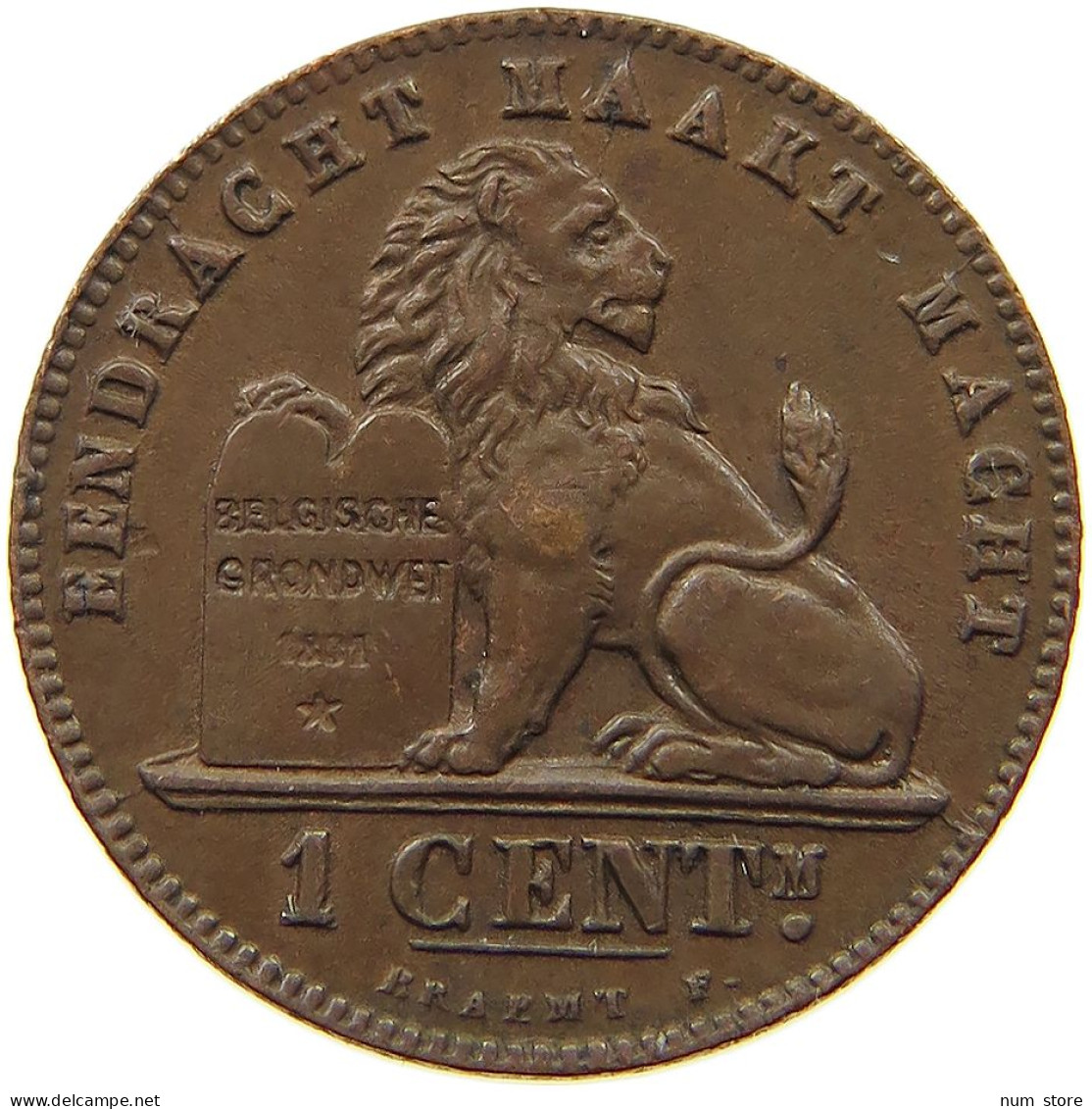 BELGIUM CENTIME 1894 Leopold II. 1865-1909 #a014 0545 - 10 Cents