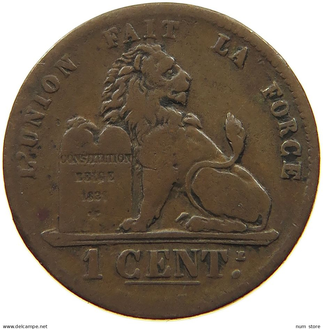 BELGIUM CENTIME 1846 Leopold I. (1831-1865) #a014 0539 - 10 Centimes