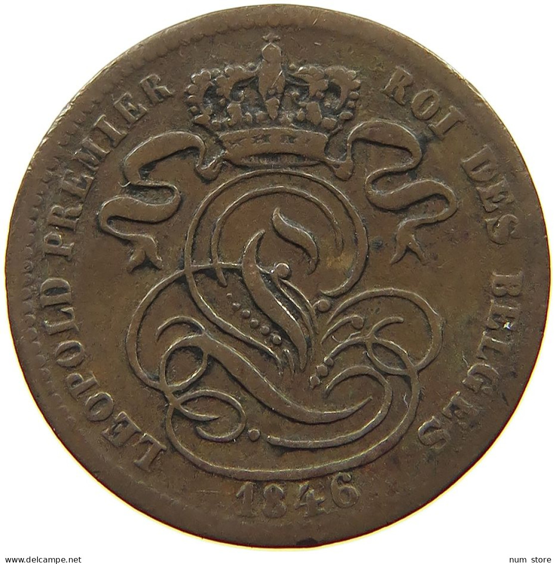 BELGIUM CENTIME 1846 Leopold I. (1831-1865) #a014 0539 - 10 Centimes