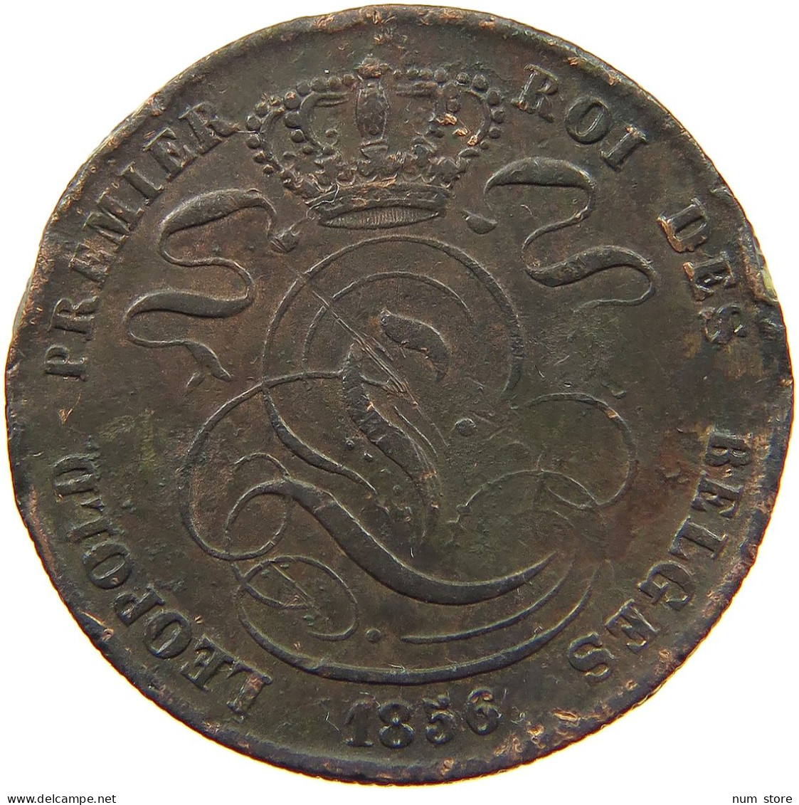 BELGIUM 5 CENTIMES 1856 Leopold I. (1831-1865) #a007 0321 - 5 Cent