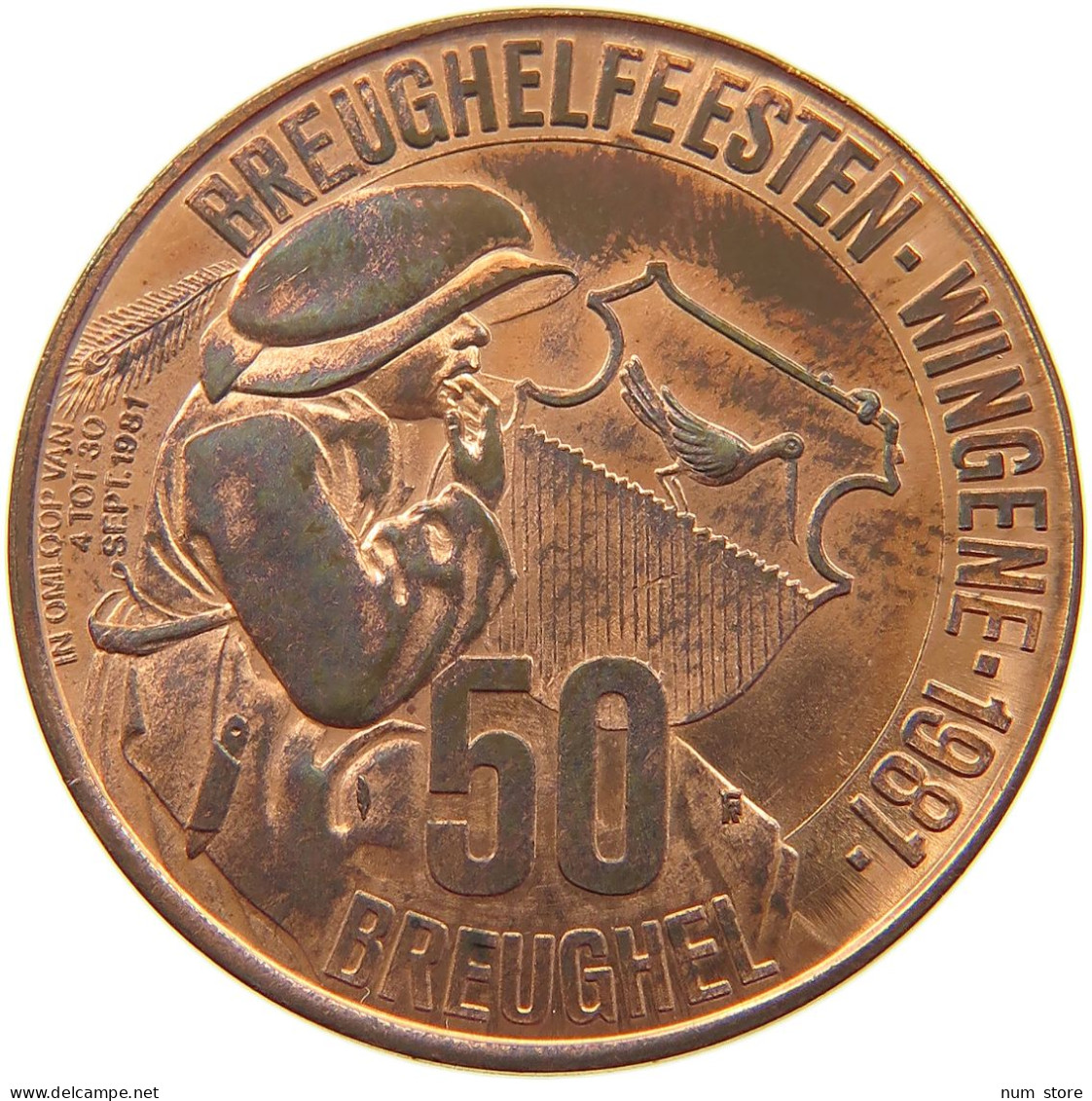 BELGIUM 50 SOLS 1981 BREUGHEL #a002 0347 - Ohne Zuordnung