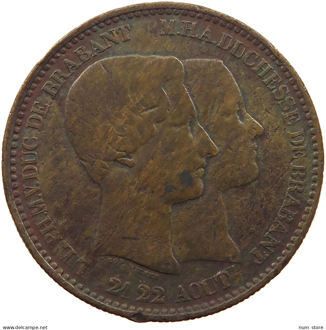 BELGIUM 10 CENTIMES 1853 Leopold I. (1831-1865) #a002 0245 - 10 Centimes