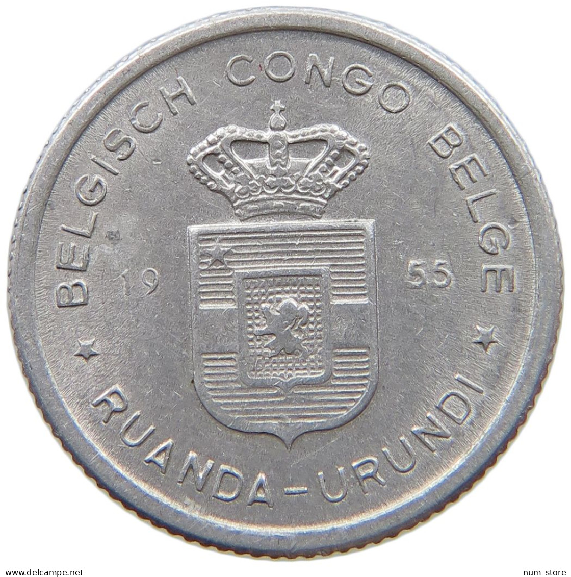 BELGIAN CONGO 50 CENTIMES 1955  #s055 0863 - 1951-1960: Baudouin I.