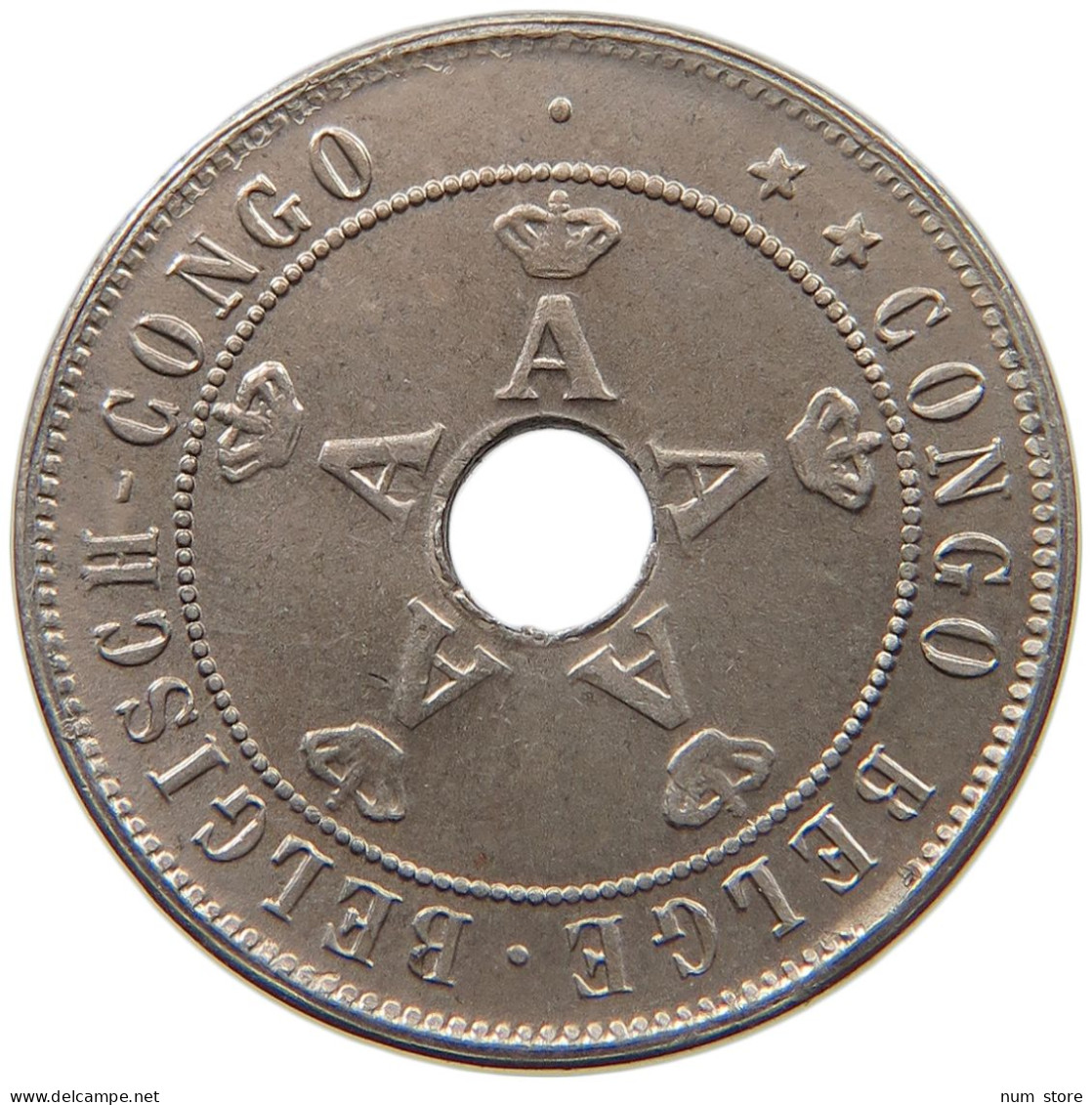 BELGIAN CONGO 20 CENTIMES 1911  #t078 0587 - 1910-1934: Albert I