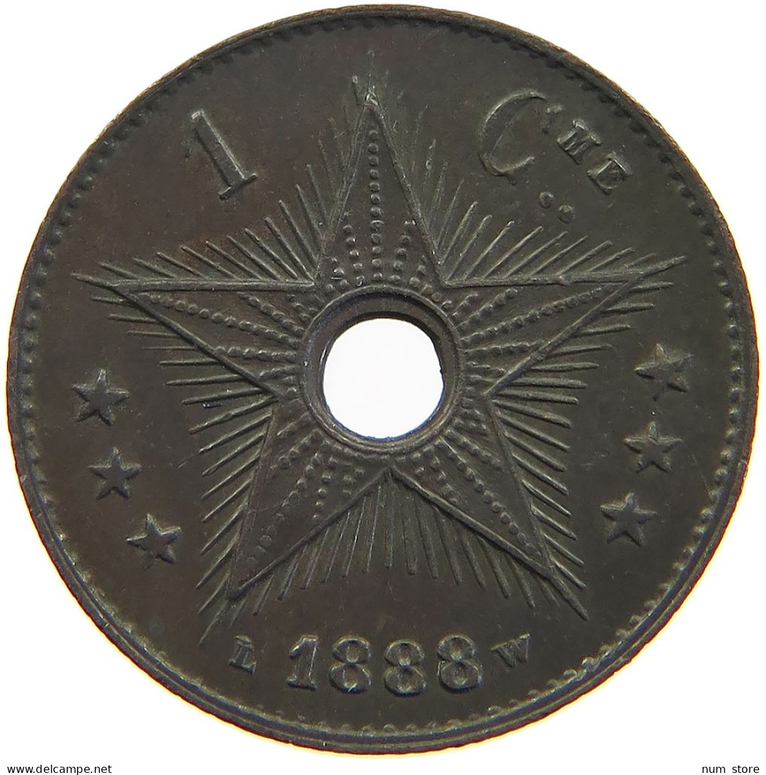 BELGIAN CONGO CENTIME 1888  #t001 0467 - 1910-1934: Albert I.