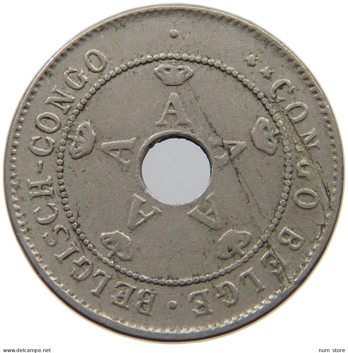 BELGIAN CONGO 10 CENTIMES 1911  #s067 0819 - 1910-1934: Albert I.