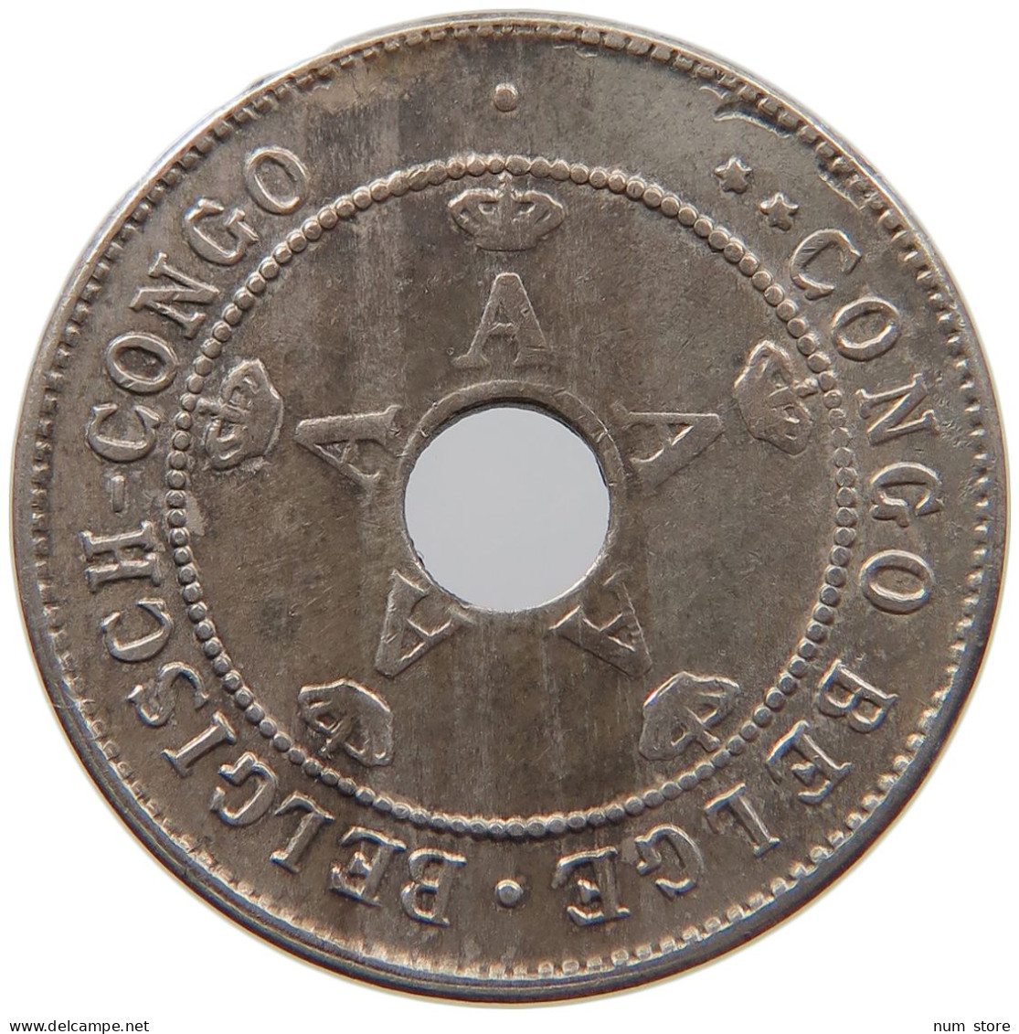 BELGIAN CONGO 10 CENTIMES 1911  #s030 0121 - 1910-1934: Albert I