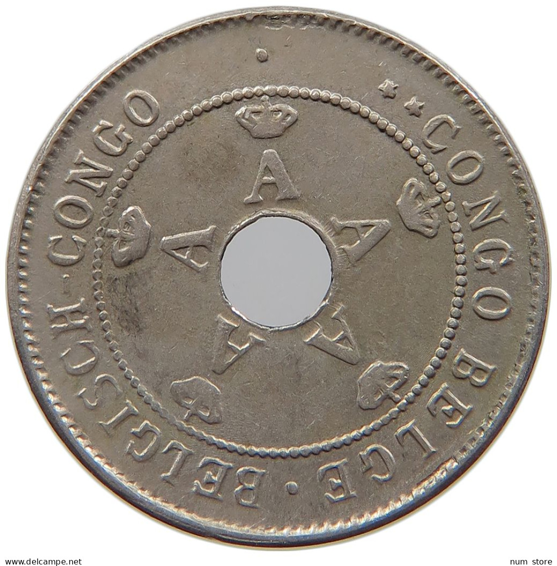 BELGIAN CONGO 10 CENTIMES 1911  #s030 0135 - 1910-1934: Albert I.