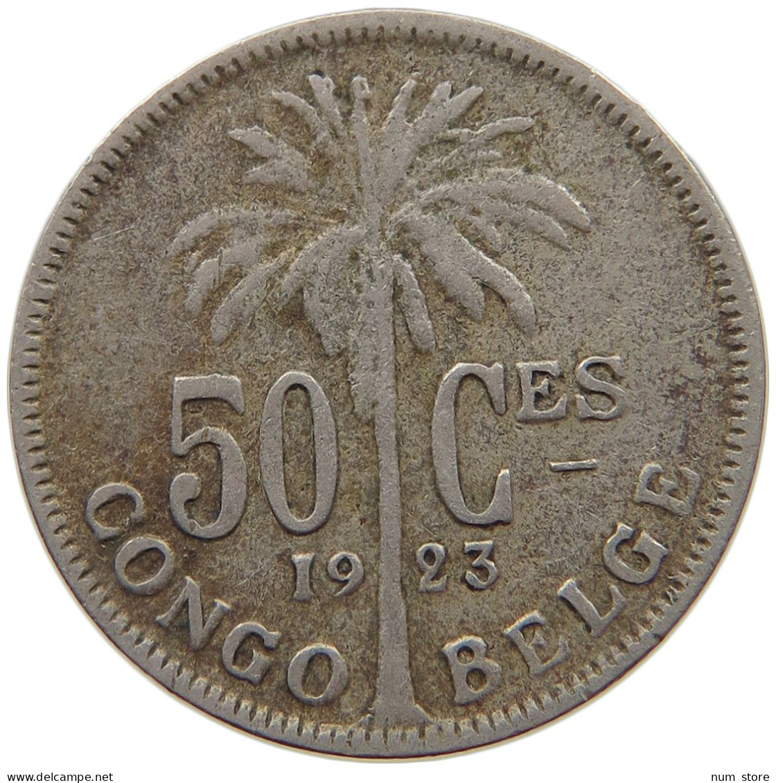 BELGIAN CONGO 50 CENTIMES 1923  #s040 0065 - 1910-1934: Albert I