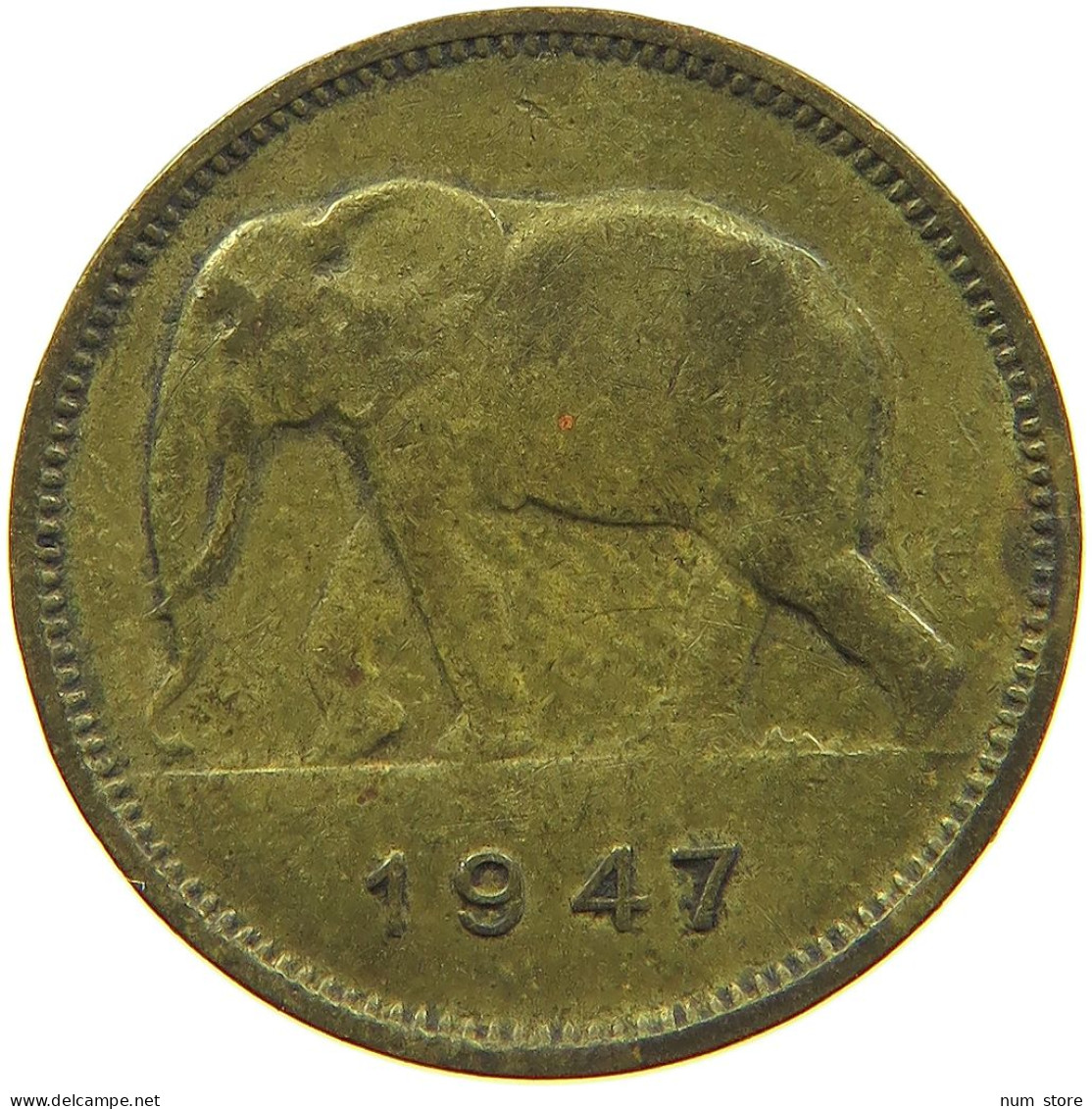 BELGIAN CONGO 2 FRANCS 1947  #s029 0161 - 1945-1951: Regency