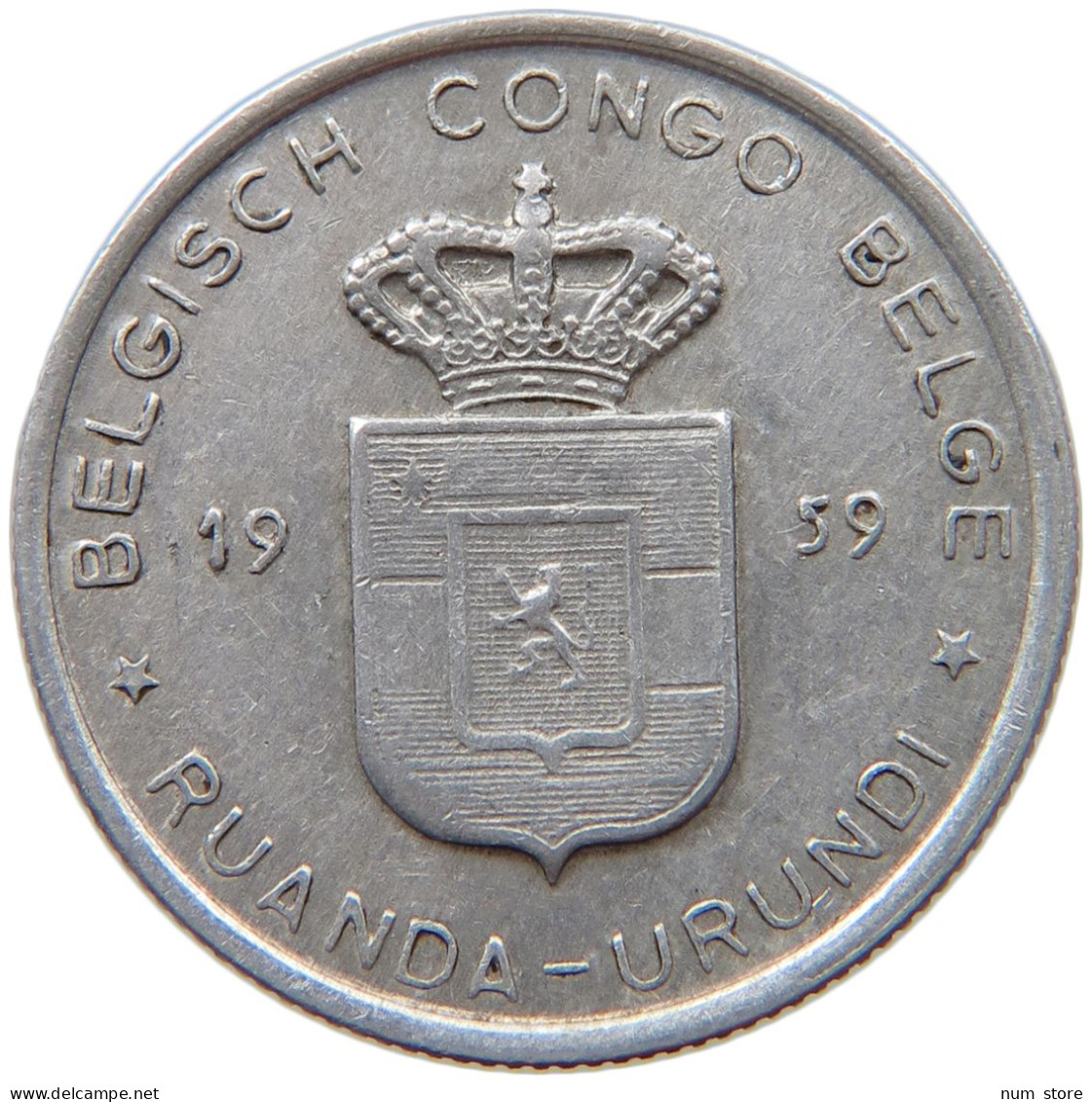 BELGIAN CONGO FRANC 1959  #s023 0157 - 1951-1960: Baudouin I.