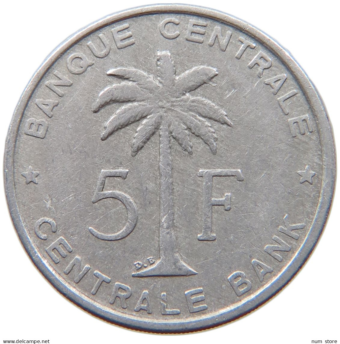 BELGIAN CONGO 5 FRANCS 1958  #s023 0155 - 1951-1960: Baudouin I