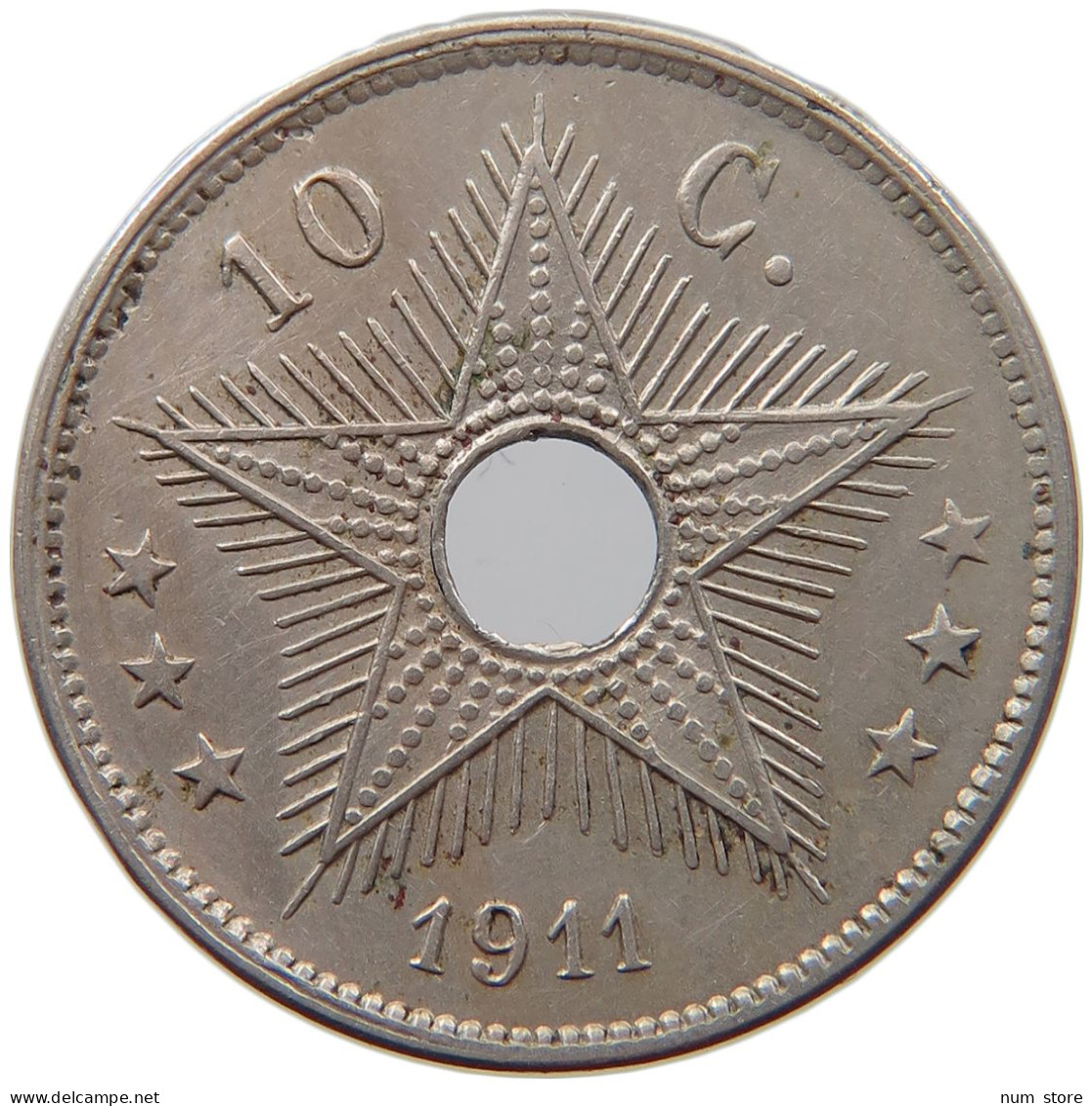 BELGIAN CONGO 10 CENTIMES 1911  #c063 0465 - 1910-1934: Albert I