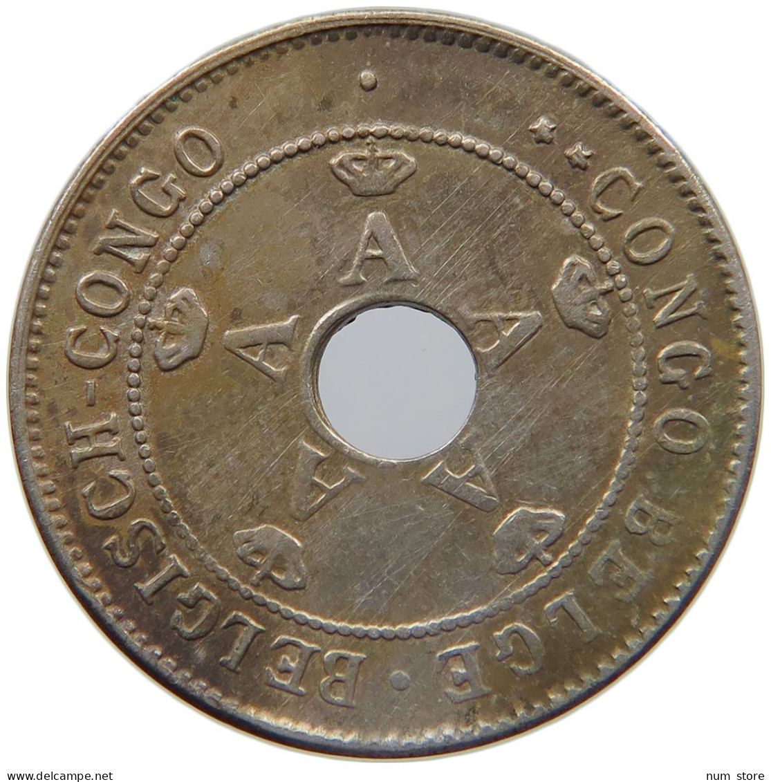 BELGIAN CONGO 10 CENTIMES 1911  #c020 0163 - 1910-1934: Albert I.